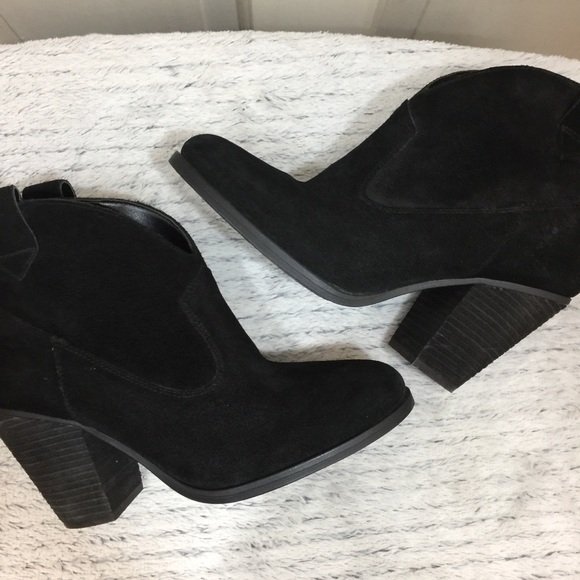 Vince Camuto Shoes - Black Suede Vince Camuto Hadrian Booties